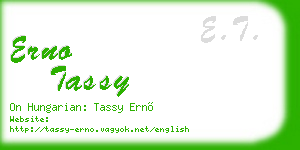 erno tassy business card